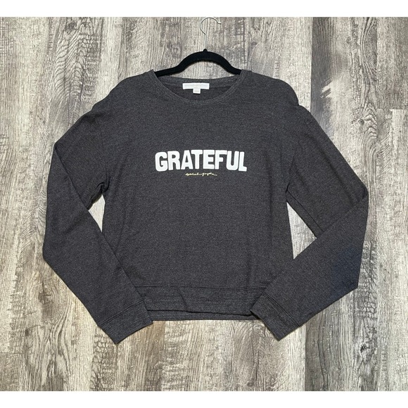 Spiritual Gangster Grateful Women's Large Charcoal Gray Sweatshirt Athleisure - Picture 5 of 9
